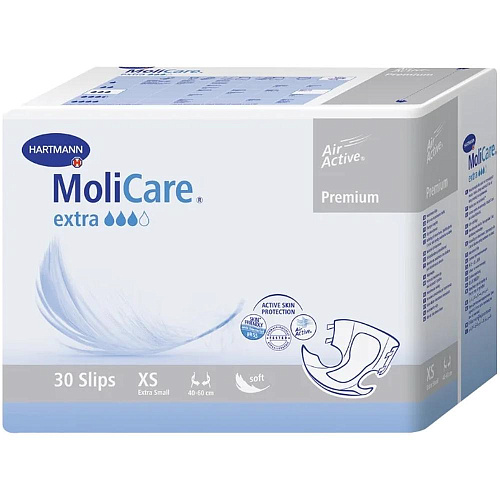 Подгузники для взрослых Hartmann MoliCare Premium extra soft, XS (30 шт.)