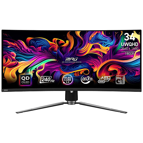 Монитор 34" MSI MAG 341CQPX OLED 3440x1440 0.03ms HDMI, DisplayPort, USB Type-C