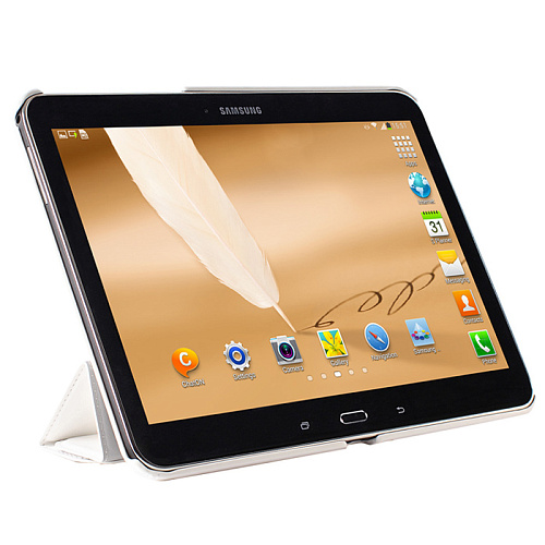 Чехол для Samsung Galaxy Tab 4 10.1 SM-T530\SM-T531 G-case Slim Premium, эко кожа, белый 