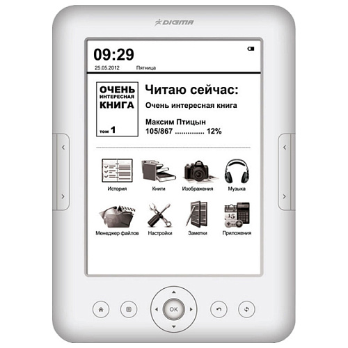 Электронная книга Digma E605 Pearl 4GB white