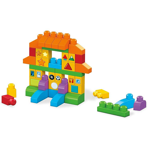 Мешок c конструктором Mattel Mega Bloks Набор Обучающих блоков, 150 деталей FVJ49