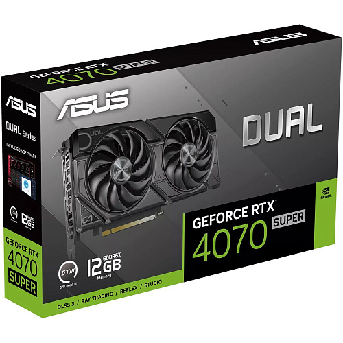Видеокарта ASUS GeForce RTX 4070 Super 12288Mb, Dual Evo 12G (Dual-RTX4070S-12G-Evo) 1xHDMI, 3xDP, Ret