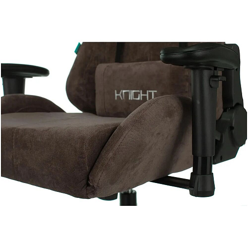 Кресло для геймера Zombie VIKING KNIGHT Fabric темно-коричневый Light-10 с подголов. крестов. металл