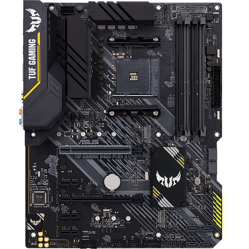 Материнская плата ASUS TUF Gaming B450-Plus II B450 Socket AM4 4xDDR4, 6xSATA3, RAID, 2xM.2, 2xPCI-E16x, 5xUSB3.1, 1xUSB3.1 Type C, DP, HDMI, Glan, ATX