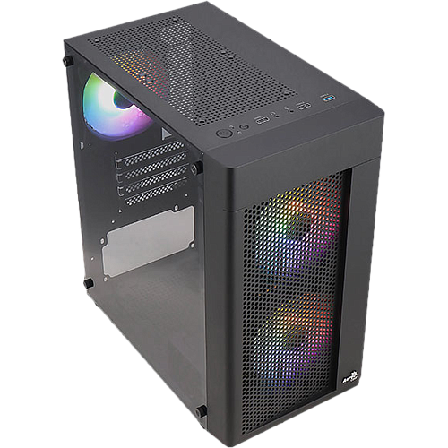 Корпус MicroATX Minitower AeroCool HEXFORM-G-BK-v2 RGB Black