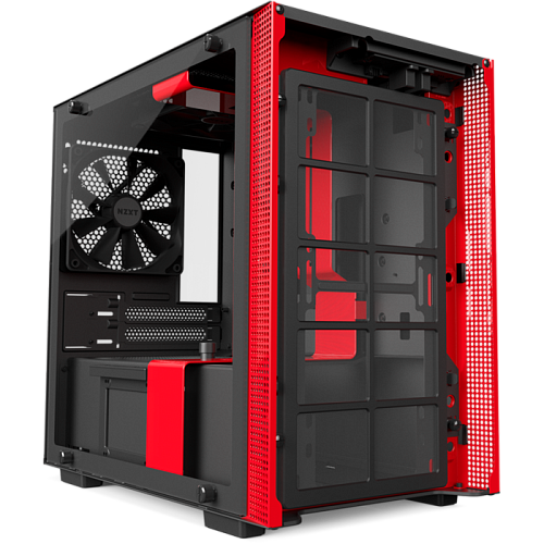 Корпус Mini-ITX Minitower NZXT H200i CA-H200W-BR Mini-ITX Black/Red