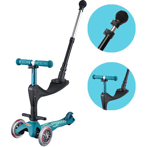 Самокат Mini Micro Deluxe 3 в 1 синий лёд