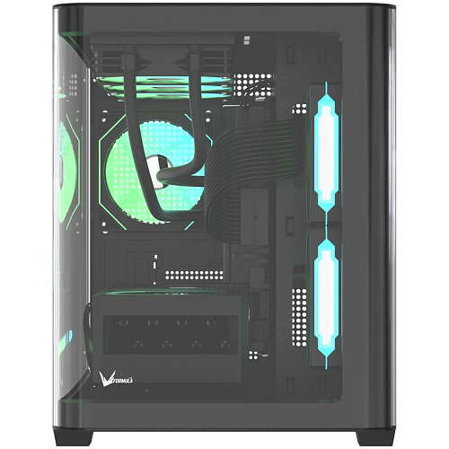 Корпус MicroATX Minitower Formula Crystal U2M Floe Black