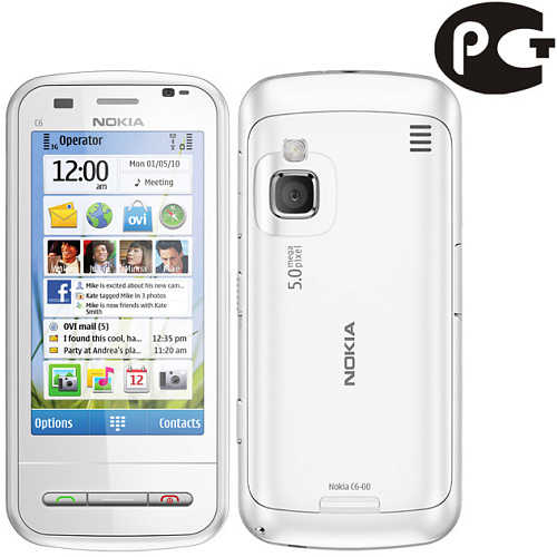 Смартфон Nokia C6-00 white (белый)