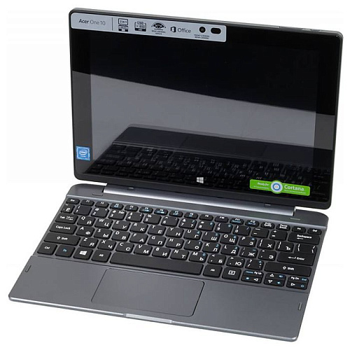 Планшет Acer Aspire One 10 S1002-16AJ Intel Z3735F/2Gb/500Gb+32Gb SSD/10.1" Touch/Cam/Win10 Silver