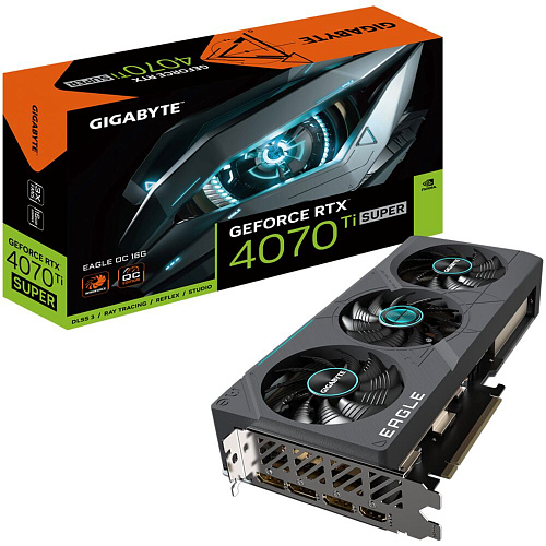 Видеокарта Gigabyte GeForce RTX 4070 Ti Super 16384Mb, Eagle OC 16 Gb (GV-N407TSEAGLE OC-16GD) 1xHDMI, 3xDP, Ret