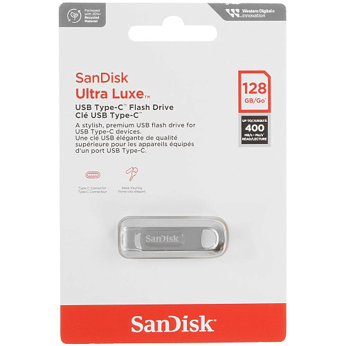 USB Flash накопитель 128Gb SanDisk CZ75 Ultra Luxe (SDCZ75-128G-G46) USB-C Серебристый
