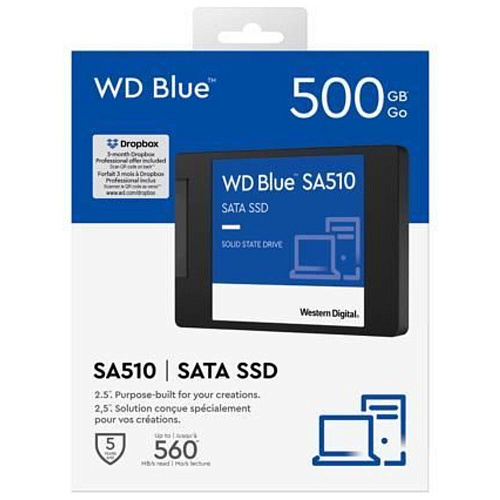 Внутренний SSD-накопитель 500Gb Western Digital Blue WDS500G3B0A SATA3 2.5" УЦЕНКА