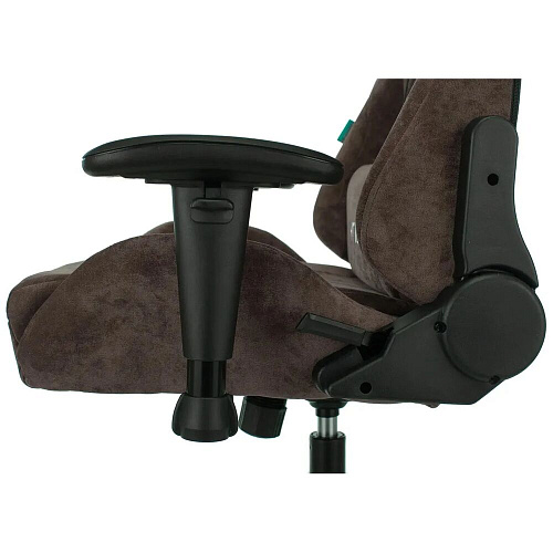 Кресло для геймера Zombie VIKING KNIGHT Fabric темно-коричневый Light-10 с подголов. крестов. металл