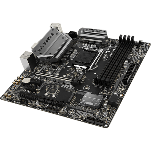 Материнская плата MSI B360M Mortar Илья Муромец B360 Socket-1151v2 4xDDR4, 4xSATA3, 2xM.2, 2xPCI-E16x, 1xUSB3.1, 1xUSB3.1 Type C, DVI-D, DP, HDMI, Glan, mATX