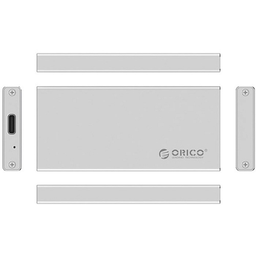 Корпус для SSD M2 Orico MSA-UC3 MSATA, USB Type C Silver