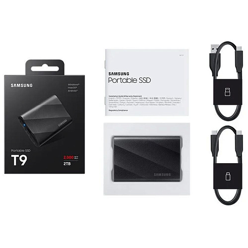 Внешний SSD-накопитель 2Tb Samsung T9 MU-PG2T0B/WW (SSD) USB 3.2 Type C Черный