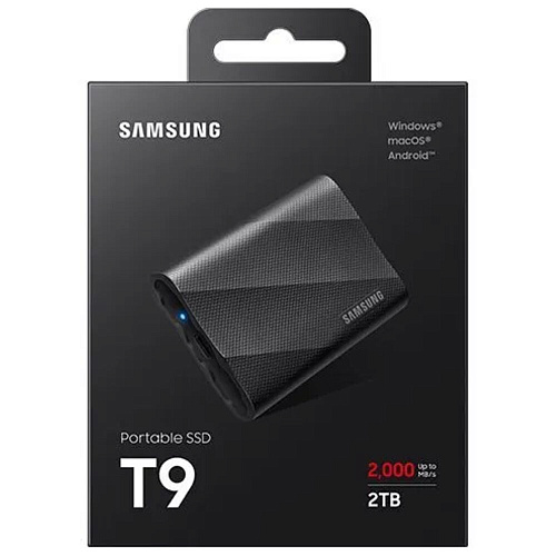 Внешний SSD-накопитель 2Tb Samsung T9 MU-PG2T0B/WW (SSD) USB 3.2 Type C Черный