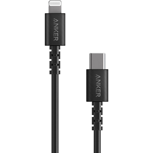 Кабель для Apple USB-C - Lightning Anker PowerLine 0.9м черный