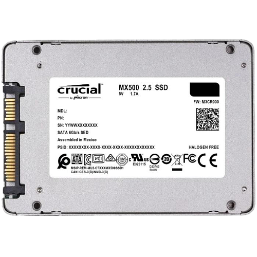 Внутренний SSD-накопитель 2000Gb Crucial MX500 (CT2000MX500SSD1) SATA3 2.5"