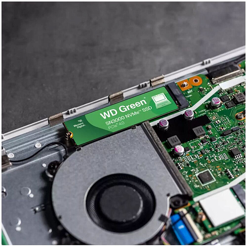 Внутренний SSD-накопитель 1000Gb Western Digital Green SN3000 (WDS100T4G0E) M.2 2280 PCIe NVMe 4.0 x4