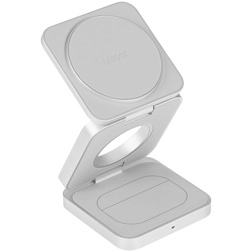Беспроводная зарядная панель 3 в 1 Для IPhone, Apple Watch, Airpods uBear Balance 25W Titan УЦЕНКА