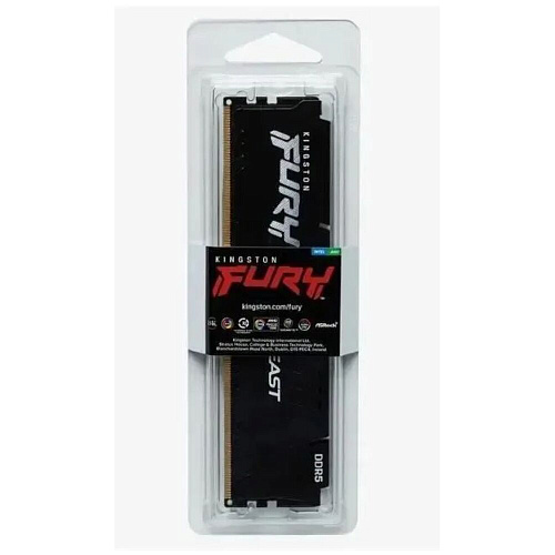 Модуль памяти DIMM 16Gb DDR5 PC51200 6400MHz Kingston Fury Beast Black EXPO (KF564C32BBE-16)