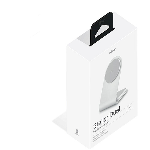 Беспроводная зарядная панель 2 в 1 Для IPhone, Airpods uBear Stellar Dual 20W Silver