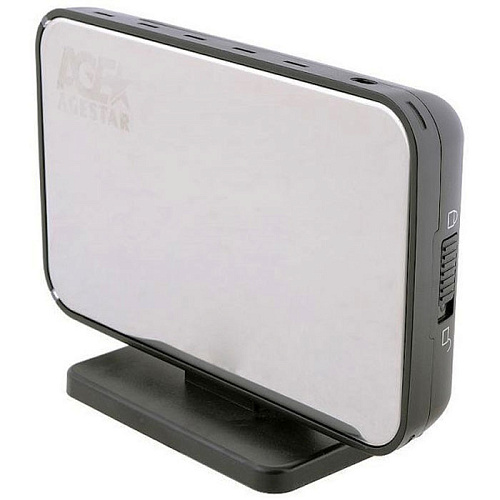 Корпус 3.5" AgeStar 3UB3A8-6G, SATA-USB3.0 Silver