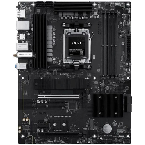 Материнская плата MSI Pro B850-S WiFi6E Socket-AM5 AMD B850 4xDDR5, 4xSATA3, RAID, 2xM.2, 2xPCI-E16x, 7xUSB3.2, 1xUSB3.2 Type C, DP, HDMI, WiFi, 2.5Glan, ATX Ret