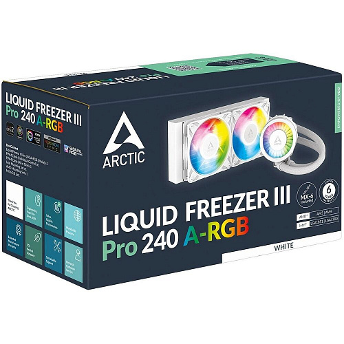 Система водяного охлаждения Arctic Cooling Liquid Freezer III Pro 240 ARGB White ACFRE00186A S1700/1851, AM4/AM5