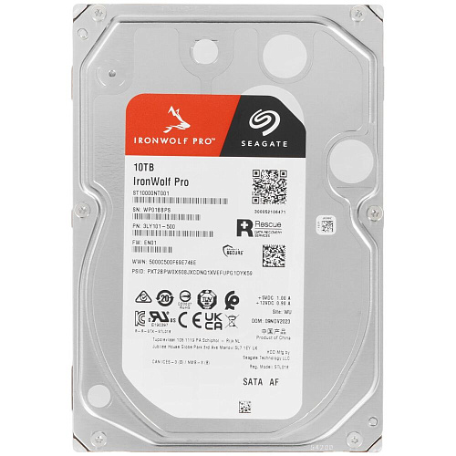 Внутренний жесткий диск 3,5" 10Tb Seagate (ST10000NT001) 256Mb 7200rpm SATA3 IronWolf Pro