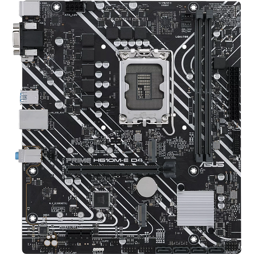 Материнская плата ASUS Prime H610M-E D4-CSM H610 Socket-1700 2xDDR4, 4xSATA3, 2xM.2, 1xPCI-E16x, 2xUSB3.2, D-Sub, DP, HDMI, Glan, mATX