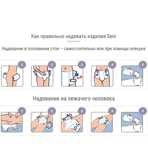 Seni Подгузники для взрослых Super Plus, 55-80 см., S (10 шт.)