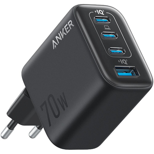 Сетевое зарядное устройство Anker Zolo A121C 70W USB + 3xUSB-C черное