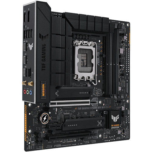 Материнская плата ASUS TUF Gaming B760M-BTF WiFi D4 B760 Socket-1700 4xDDR4, 4xSATA3, RAID, 3xM.2, 2xPCI-E16x, 3xUSB3.2, 3xUSB3.2 Type C, DP, HDMI, 2.5Glan, mATX