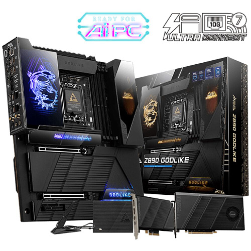 Материнская плата MSI MEG Z890 Godlike Z890 Soc-1851 4xDDR5, 4xSATA3, RAID, 6хM.2, 3xPCI-E16x, 8xUSB3.2, 7xUSB3.2 Type C, DP, HDMI, WiFi, 2xGlan, E-ATX