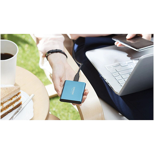Внешний SSD-накопитель 500Gb Samsung T5 MU-PA500B/WW (SSD) USB 3.1 Синий