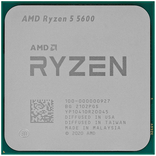 Процессор AMD Ryzen 5 5600, 3.5ГГц, (Turbo 4.4ГГц), 6-ядерный, L3 32МБ, Сокет AM4, OEM УЦЕНКА