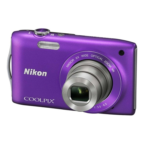 Компактная фотокамера Nikon Coolpix S3300 Purple (16Mpx, 6x zoom, 2.7"LCD)