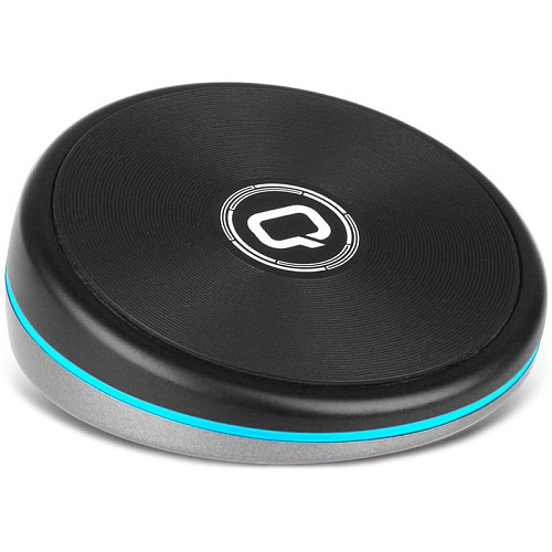 Беспроводная зарядная панель Qumo PowerAid Qi R Charger 004, настольная, черная  