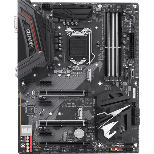 Материнская плата Gigabyte Z370 AORUS Ultra Gaming Z370 Socket-1151v2 4xDDR4, 6xSATA3, RAID, 2xM.2, 3xPCI-E16x, 5xUSB3.1, 1xUSB Type-C, DVI, HDMI, Glan, ATX 