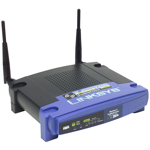 Беспроводной маршрутизатор Linksys WRT54GL 802.11g 54Мбит/с 2.4ГГц 4xLAN Linux