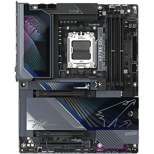 Материнская плата Gigabyte X870E AORUS Master X3D Socket-AM5 AMD X870E 4xDDR5, 2xSATA3, RAID, 5xM.2, 3xPCI-E16x, 7xUSB3.2, 4xUSB3.2 Type C, HDMI, WiFi, 2xGlan, ATX