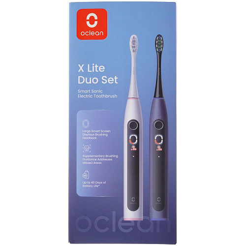 Электрическая зубная щетка Oclean Набор электрических зубных щёток X Lite Duo Set, Blue + Grey