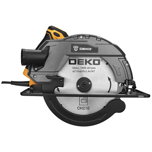 Циркулярная пила Deko CS2500-D, 2500Вт, 210мм диск 083-1102 УЦЕНКА