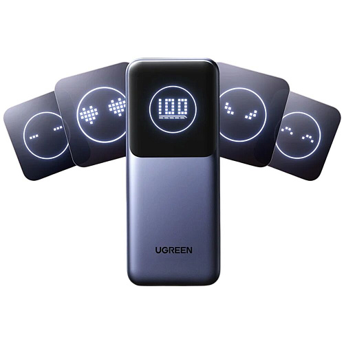 Внешний аккумулятор Ugreen PB723 (55365B) 20000mAh 130W Grey