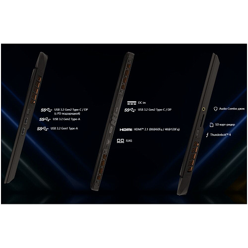 Ноутбук MSI Vector GP68 HX 13VG-207RU Core i7 13700HX/16Gb/1Tb SSD/NV RTX4070 8Gb/16" QHD+/Win11 Grey