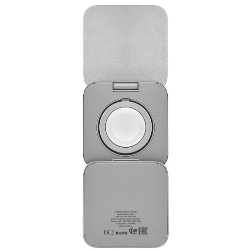 Беспроводная зарядная панель 3 в 1 Для IPhone, Apple Watch, Airpods uBear Balance Slim Qi2.2 35W Silver