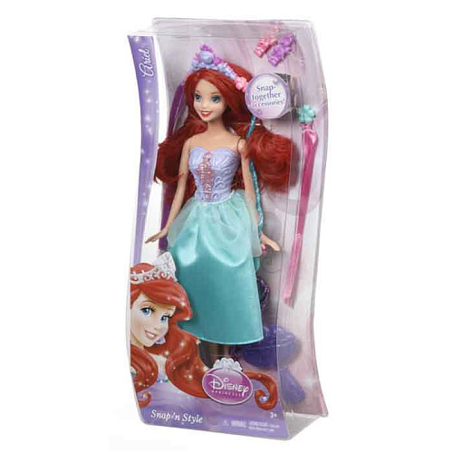 Кукла Mattel Принцессы Disney Модные прически с аксессуарами Белль BDJ48